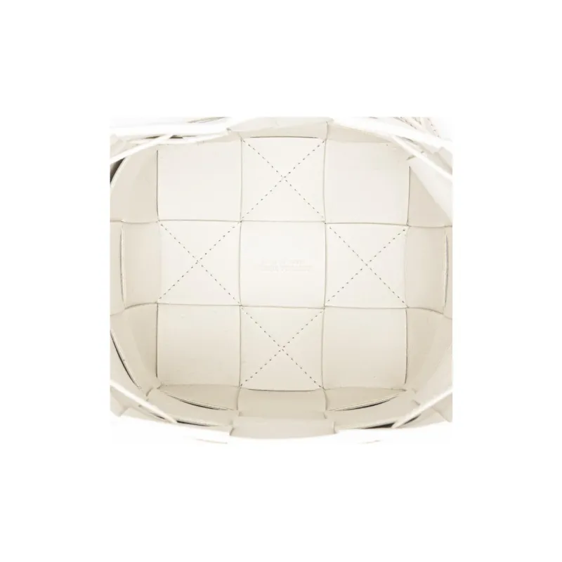 Bottega Veneta Calfskin Bucket Bags Shoulder Bags Women's White-3