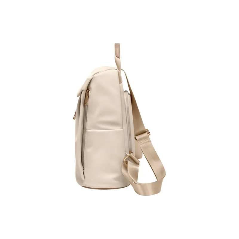 POLO Fabric Backpack Regular Women's Milk Tea Apricot/Classic Black-2