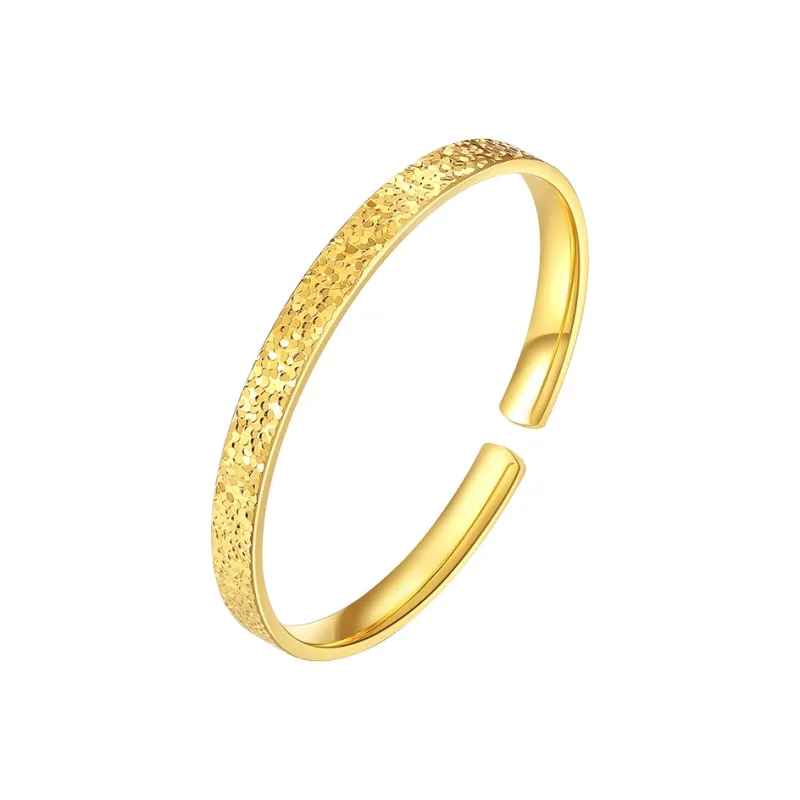 ZHONGLING 999 Fine Silver Sterling Silver Bracelets Women's Gold, Silver-5
