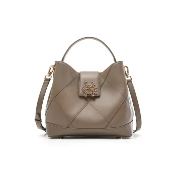 Montagut Sheepskin Bucket Bags Crossbody One Shoulder Handbags Women's Black/Walnut Color/Ancora Red