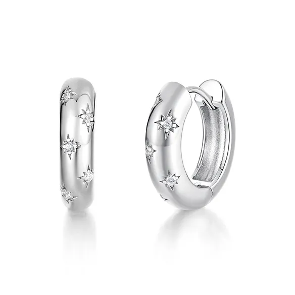 IDEAGEMER 925 Sterling Silver Earrings Men's-0