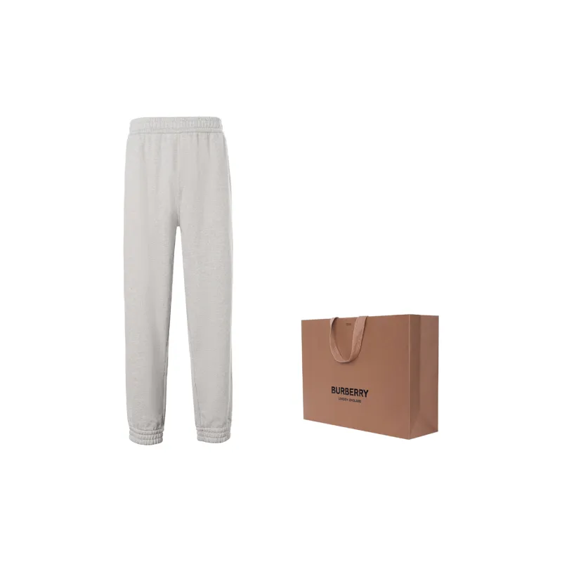Burberry Knitted Sports Pants Men's Light Gray-6