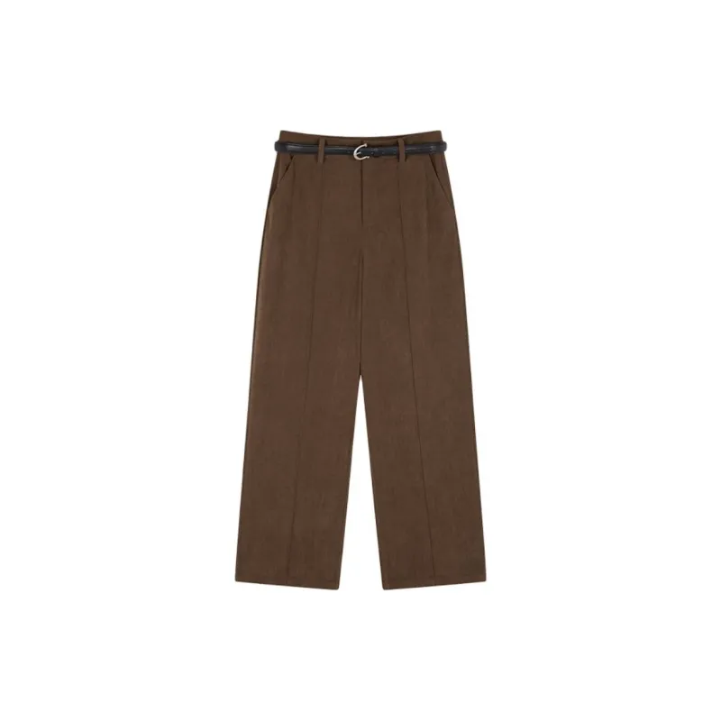 IHIMI Casual Pants Women's Chocolate Brown-2