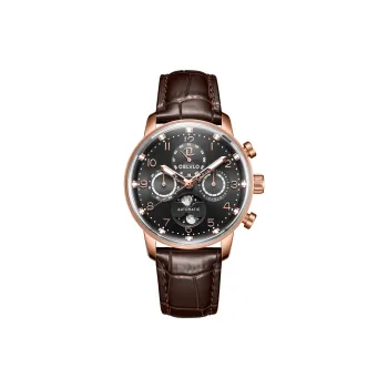 OBLVLO High End Business Casual Mechanical Movement Watch Men's Watches Black Dial