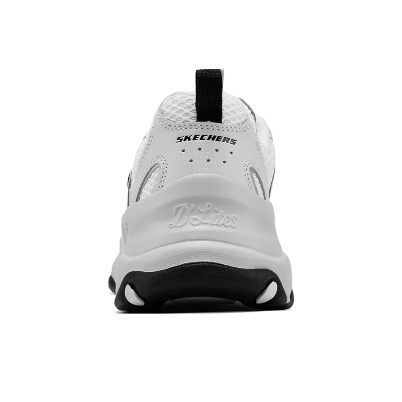 Skechers D'LITES 5.0 Cushioning, Wear Resistant Low Top Chunky Sneakers Women's Silver-3