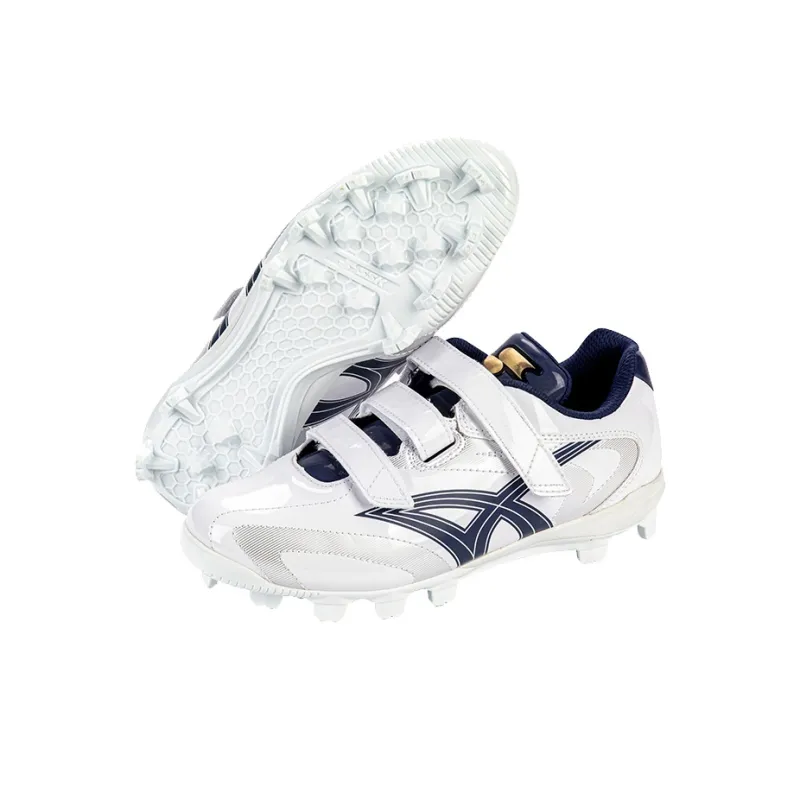 SSK Anti Slip And Wear Resistant Support Low Top Training Shoes Unisex White Navy Blue-4