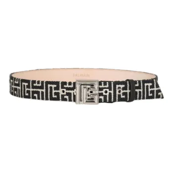 BalmainHair Calfskin Leather Belts Unisex Black -