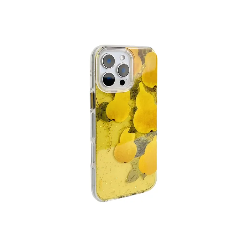 Wei Xin Acrylic Material Glitter Yellow Gourd Phone Cases Compatible With IPhone 16/15 Pro Max/Apple 13/14 Pro/Max-1