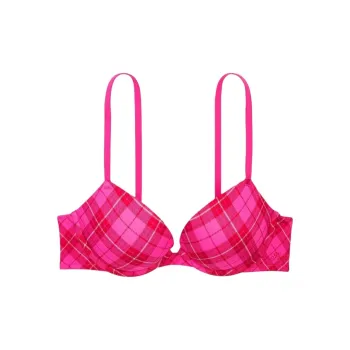 Victoria's Secret PINK WEAR EVERYWHERE Bra Women's Sweet Style Pink Plaid