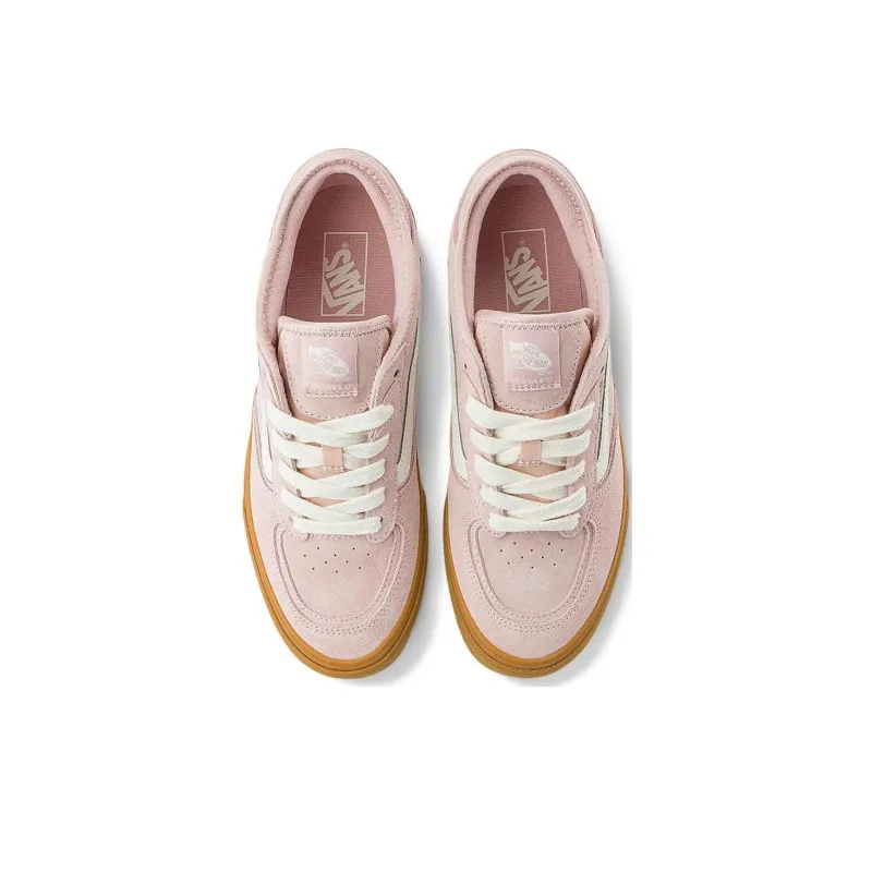 Vans Rowley Anti Slip Wear Resistant Low Top Skateboard Shoes Unisex Light Pink-2