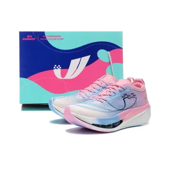 DUANGOU Running Shoes Unisex Low Top Blue Pink Gradient/Glow In The Dark
