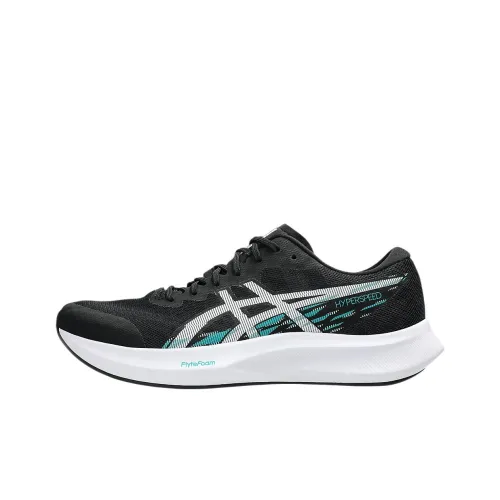 Asics HYPER SPEED 4 Anti-Slip Wear-Resistant Low-Top Running Shoes Men's Black White