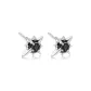 Polaris Stud Earrings[Black Zircon]Sterling Silver