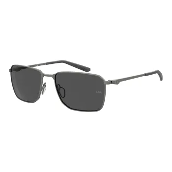 Under Armour Stainless Steel Rectangular Sunglasses Men's Gray