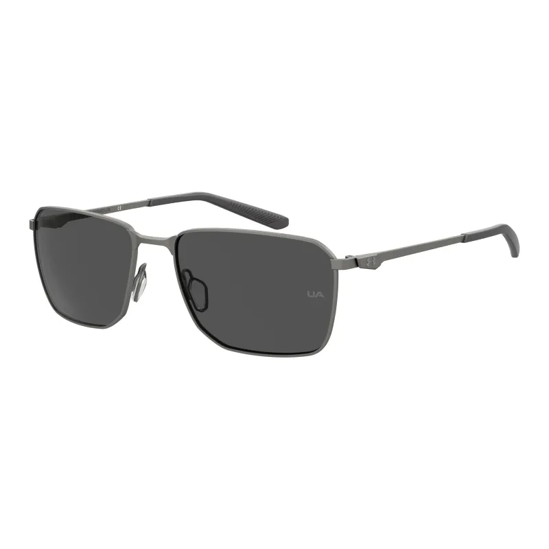 Under Armour Stainless Steel Rectangular Sunglasses Men's Gray-0