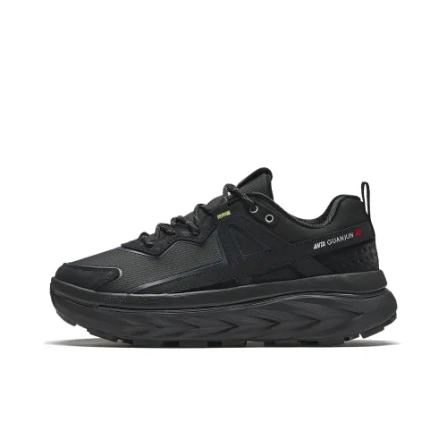 Anta Open Mountain V2 Anti-Slip And Wear-Resistant Breathable Low-Top Outdoor Shoes Women's Basic Black