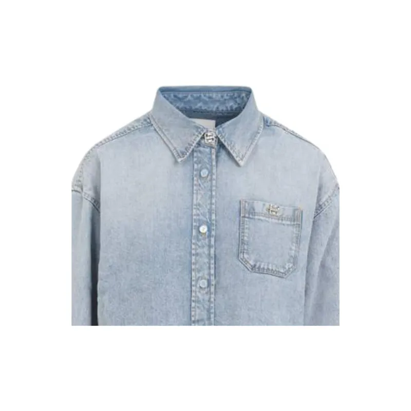 Givenchy 4G Plaque Denim Shirt-2