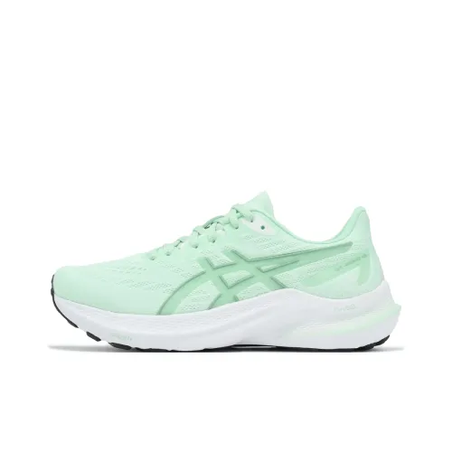 Asics GT 2000 12 Wear resistant And Lightweight Low Top Running Shoes Women's Green Extra Wide
