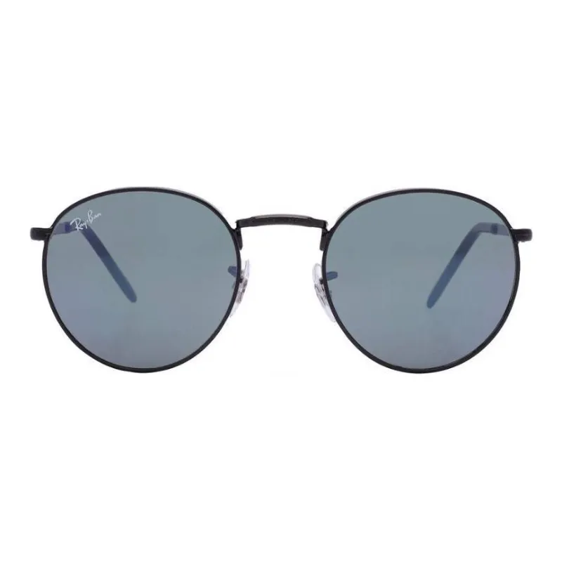 RayBan Metal Round Sunglasses Men's Black-2