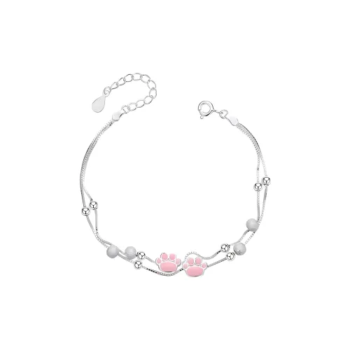 Hua Xi Fu Jewelry S925 Silver Bracelets Women's Pink