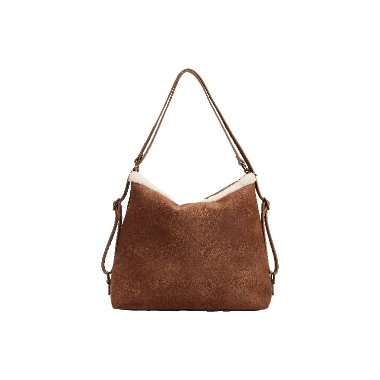 URBAN REVIVO Artificial Leather Shoulder Bag Medium Size Women's Brown-2
