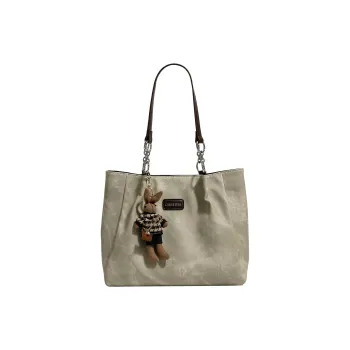 PAYOT Microfiber Synthetic Leather Tote Bag Shopping Bag Shoulder Bags Regular Women's Sand Tea Brown
