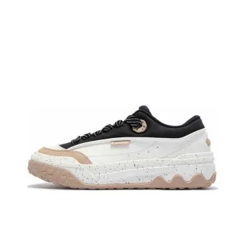 361° Shortbread Anti Slip Wear Resistant Mid Top Skateboard Shoes Men's White Black