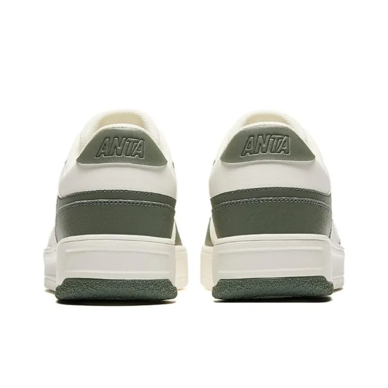 Anta Broken Bamboo Anti Slip And Wear Resistant Lightweight Low Top Skateboard Shoes Men's White Green-3