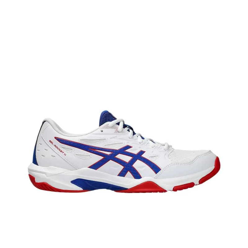Asics Gel Rocket 11 Cushioning, Slip Resistant, And Abrasion Resistant Low Top Training Shoes Men's White-1