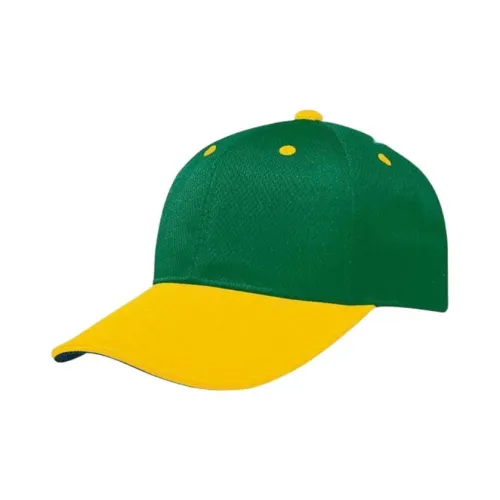 Mizuno Polyester Baseball Caps Unisex Yellow Green