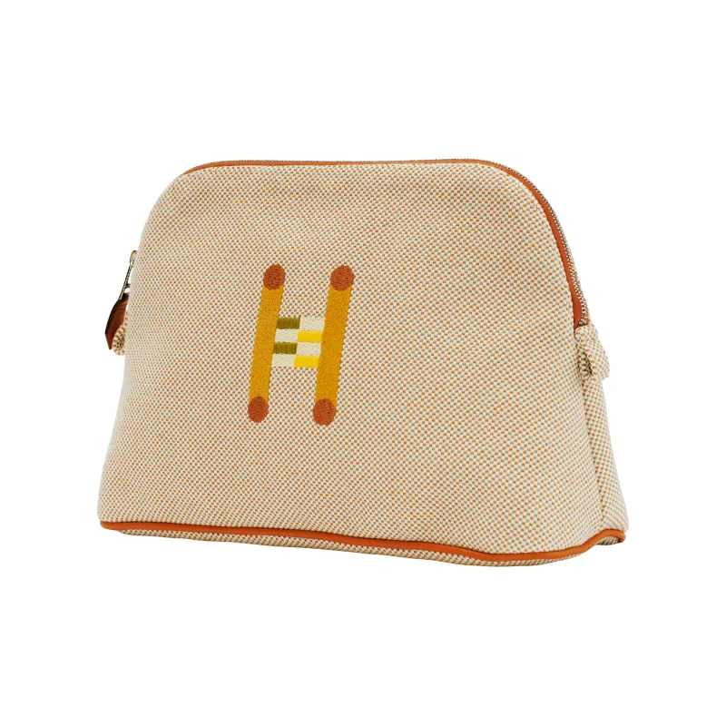 HERMES Bolide Canvas Storage Bag Women's Orange-2