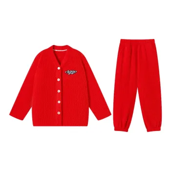 DGG Pajama Set Unisex Zodiac Year Lucky Red