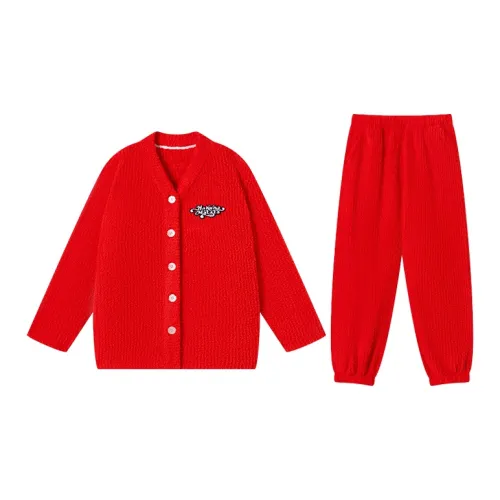 DGG Pajama Set Unisex Zodiac Year Lucky Red