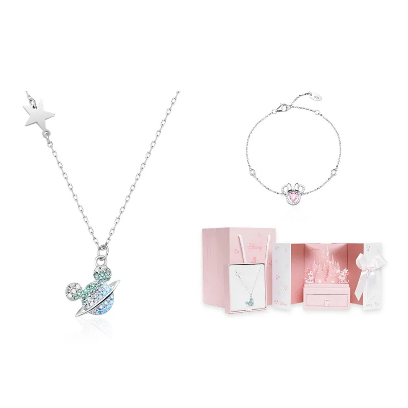 Disney Magic Colors Series S925 Silver Necklaces Women's-28