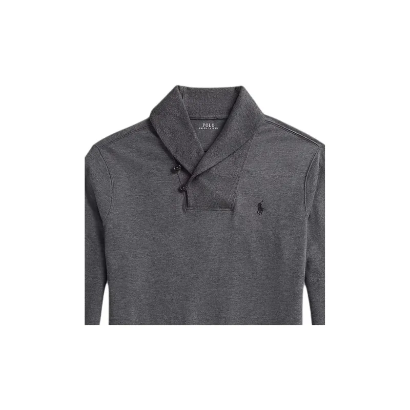 Polo Ralph Lauren Luxury Jersey Shawl Collar Knitwear Men's Gray-5