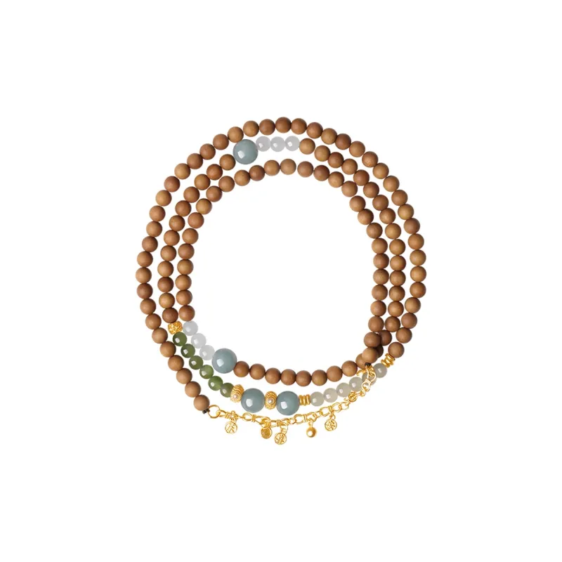 Moon Seal Hundred Rivers Laoshan Sandalwood Bracelets Unisex-0