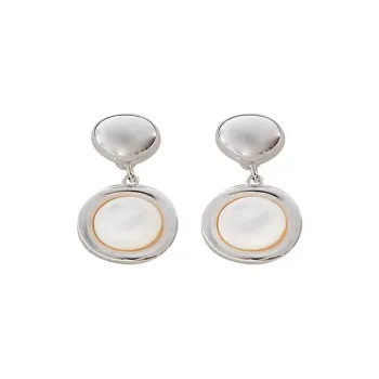 GITHA Mother Of Pearl 925 Sterling Silver Stud Earrings Women's