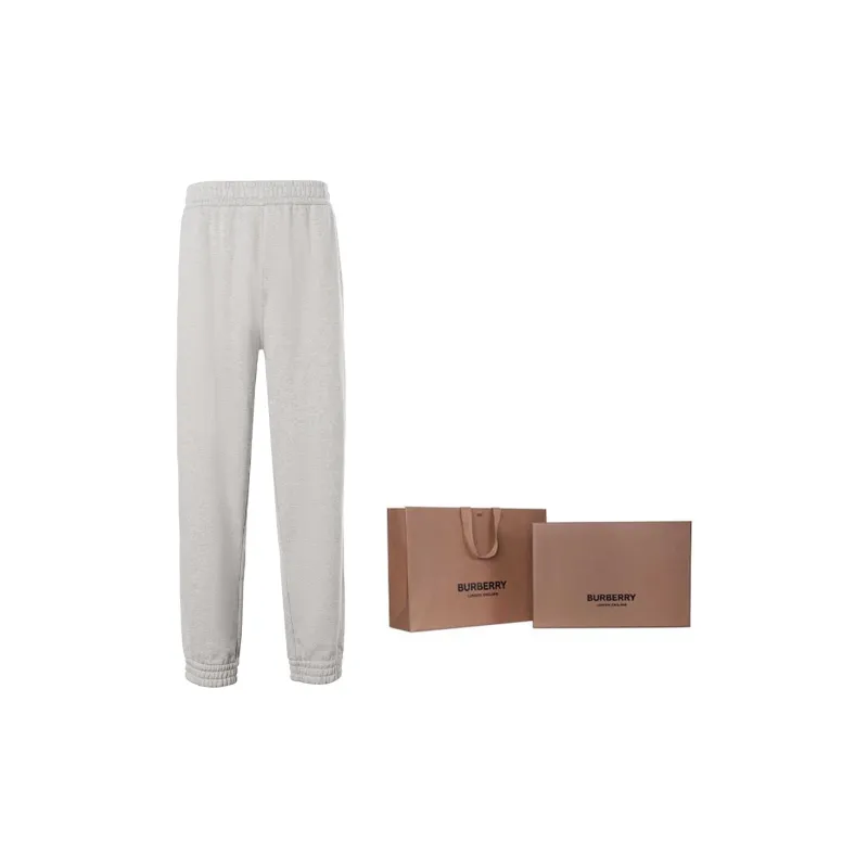 Burberry Knitted Sports Pants Men's Light Gray-8