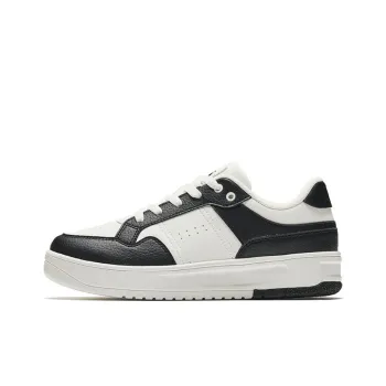 Anta Broken Bamboo Anti Slip Wear Resistant Low Top Skateboard Shoes Women's White Black