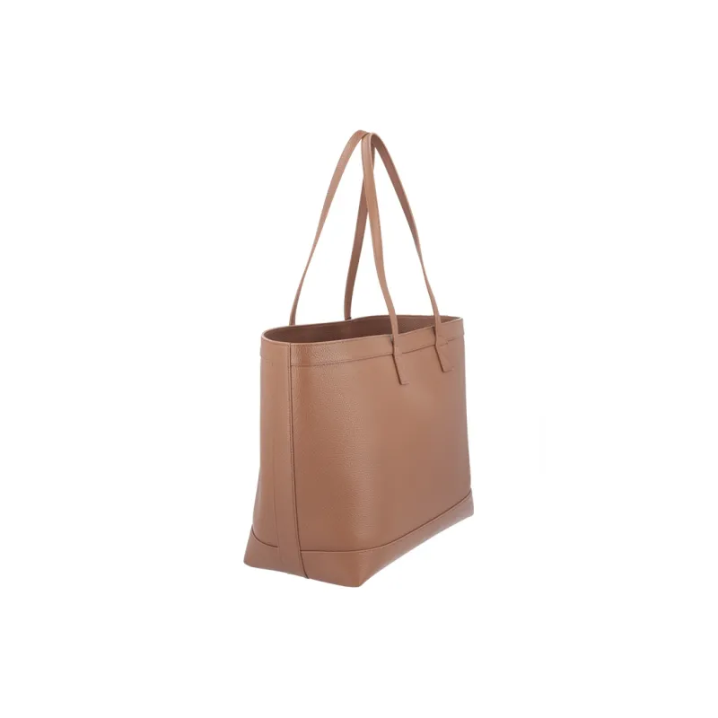 Burberry Leather Tote Bag Shopping Bag Shoulder Bags Women's Earth Brown-7