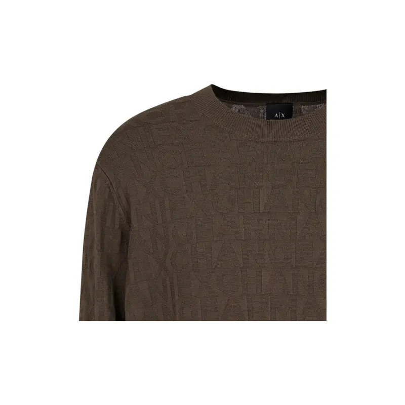 ARMANI EXCHANGEAE FW24 Knitwear Men's Olive Brown-5