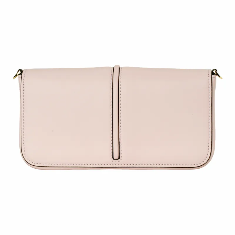 FENDI Leather Shoulder Bag Crossbody Bag Wallet Women's Pink-4