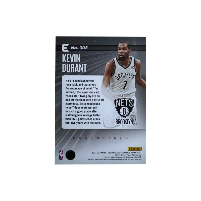 PANINI 2021 22 Chronicles Essential, KD 10 Edition, Gold Refractor, Circuit Board Teca Sports Cards 1 Pc-1