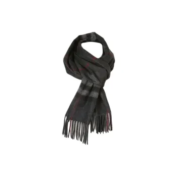 Burberry Cashmere Knit Scarves Unisex Gray