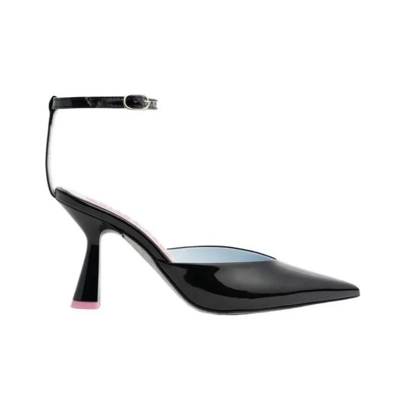 CHIARA FERRAGNI Cf Decollete Chunky Heel High Heels 8.5cm Women's Black-1