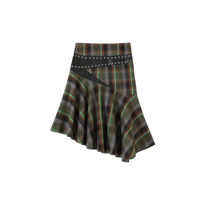 CONP Casual Short Skirts Women's Green-1