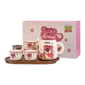 Disney Office Desktop Creative Teapot High-Value Tea Cup Companion Gift Gift Box Set Cartoon Water Cup 700ml