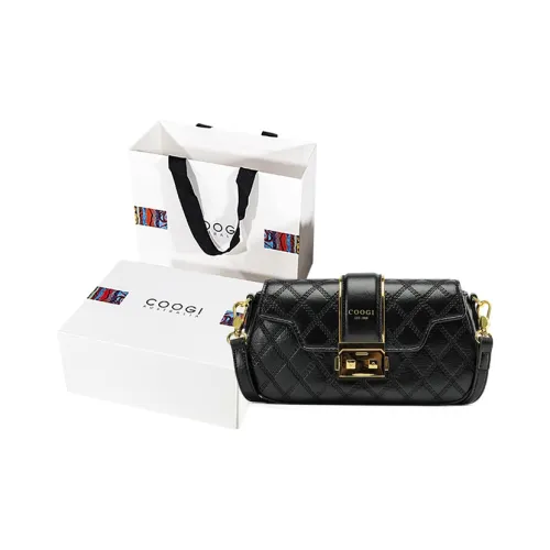 COOGI PU Shoulder Bag Crossbody Bag Regular Women's Black/White