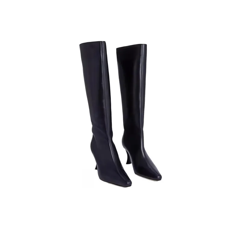 By Far Stevie Knee-high Boots 8cm Women's Black-3