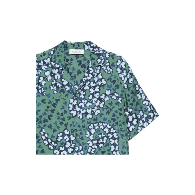 Lanvin Leaf Printed Short Sleeved Shirt-2